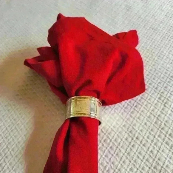 Set of 6- Red Dinner Napkins - Picture 1 of 2